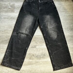 Trythm Club Straight-Leg Jeans (Faded Black)